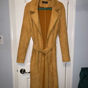 Yellow Suede trench coat